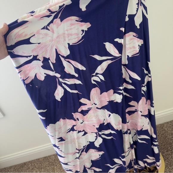 Lulus Azalea Regalia Navy Blue Floral Print Wrap Women's Maxi Dress XS - Picture 13 of 16